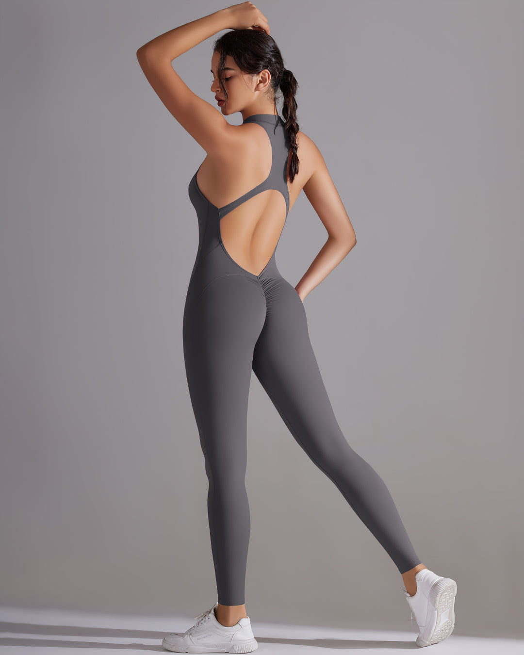 Coralie Seamless Scrunch Jumpsuit - Graphite
