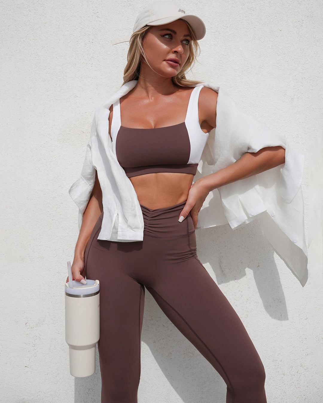Corinne Seamless Leggings - Brown