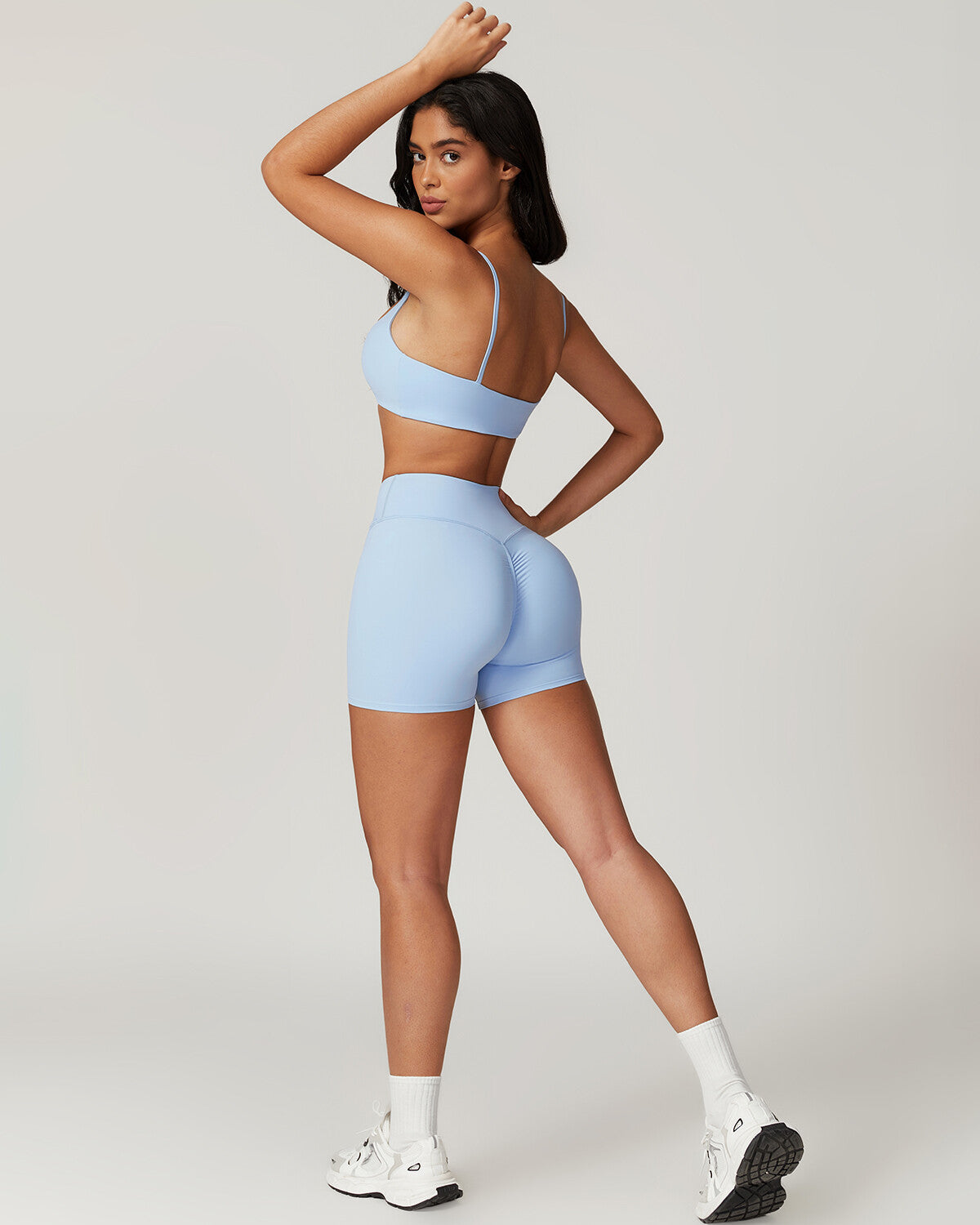 Hazel Scrunch Shorts - Blue