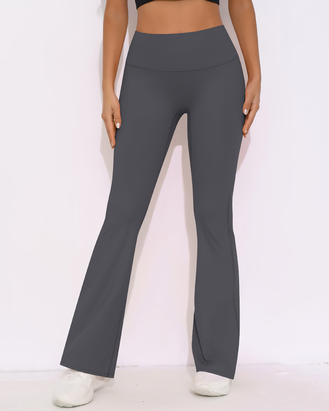 Elara Scrunch Flare Leggings - Grey