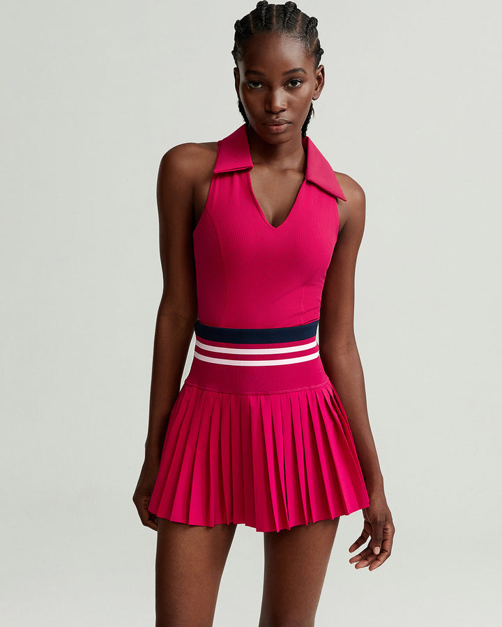 Eleni Crop Top - Berry Red