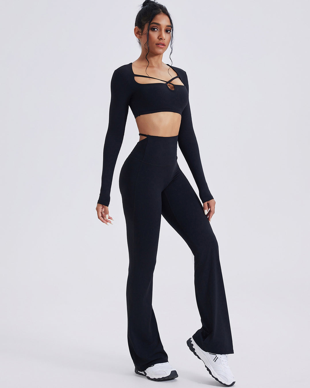 Elise Flare Leggings - Black