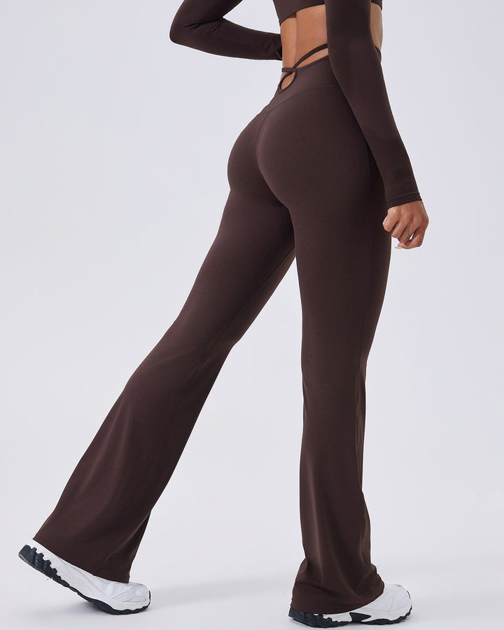 Elise Flare Leggings - Brown
