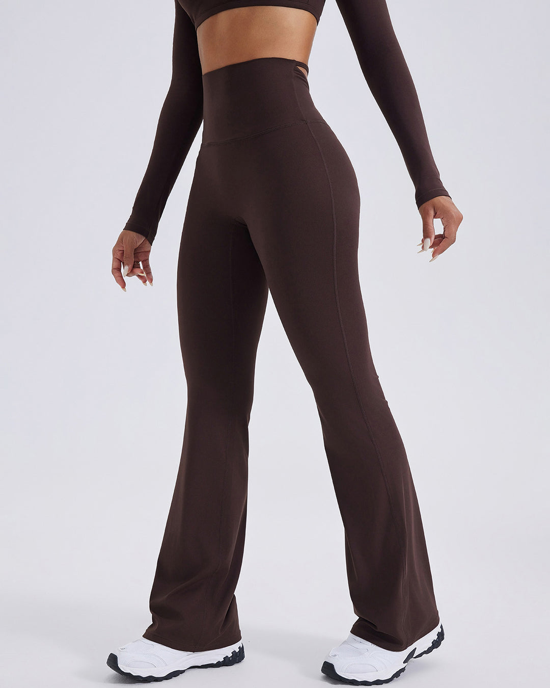 Elise Flare Leggings - Brown