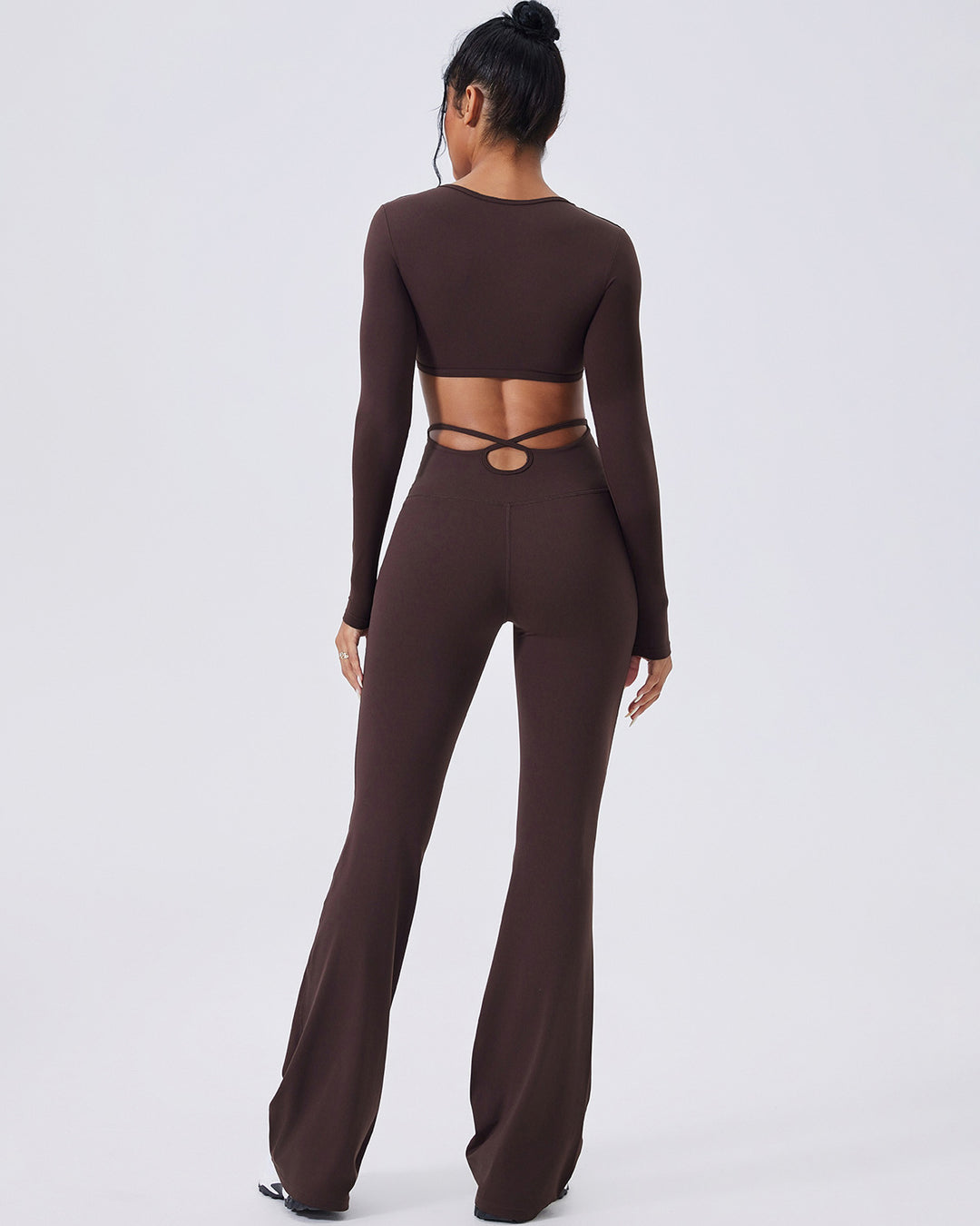 Elise Flare Leggings - Brown