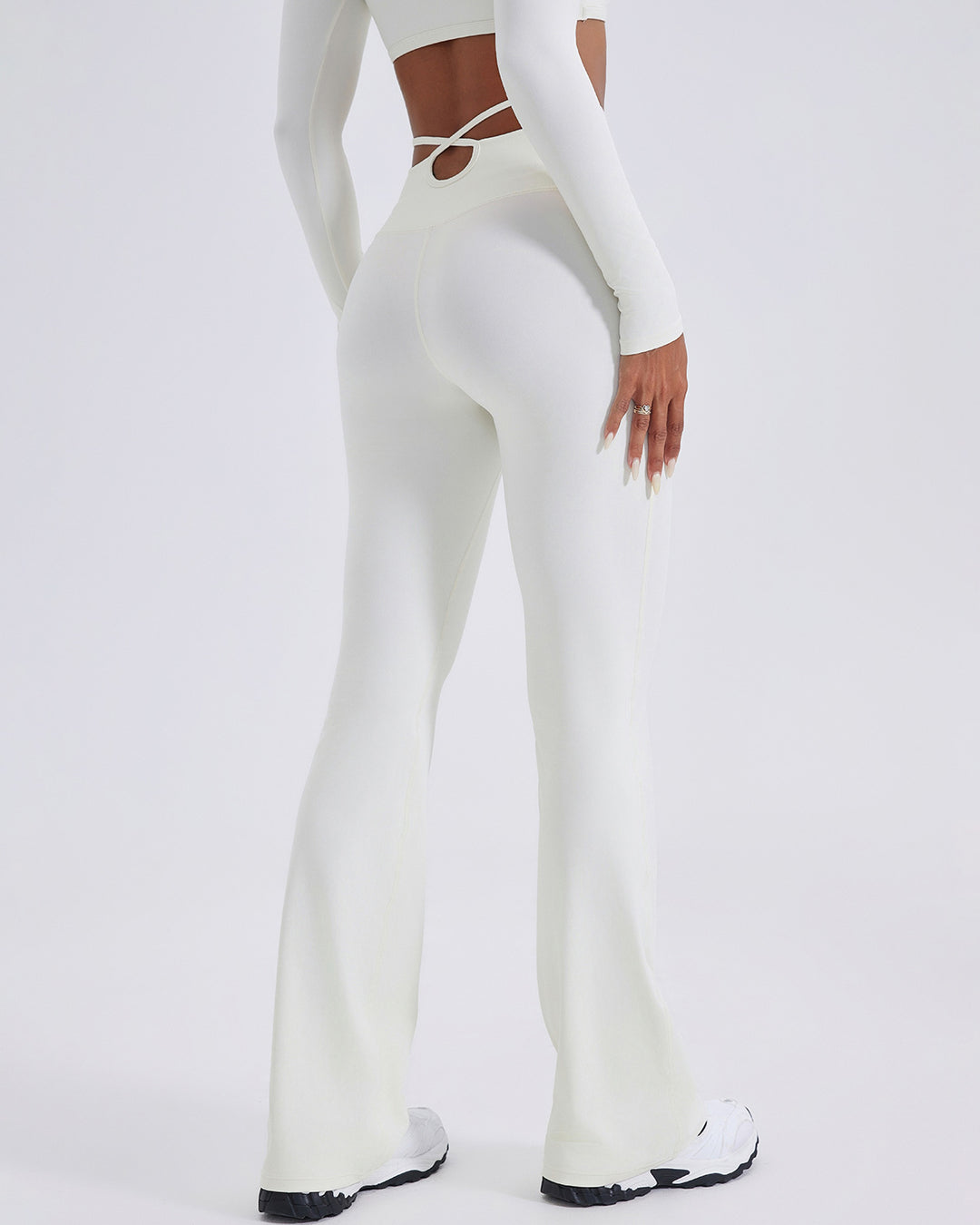 Elise Flare Leggings - Cream
