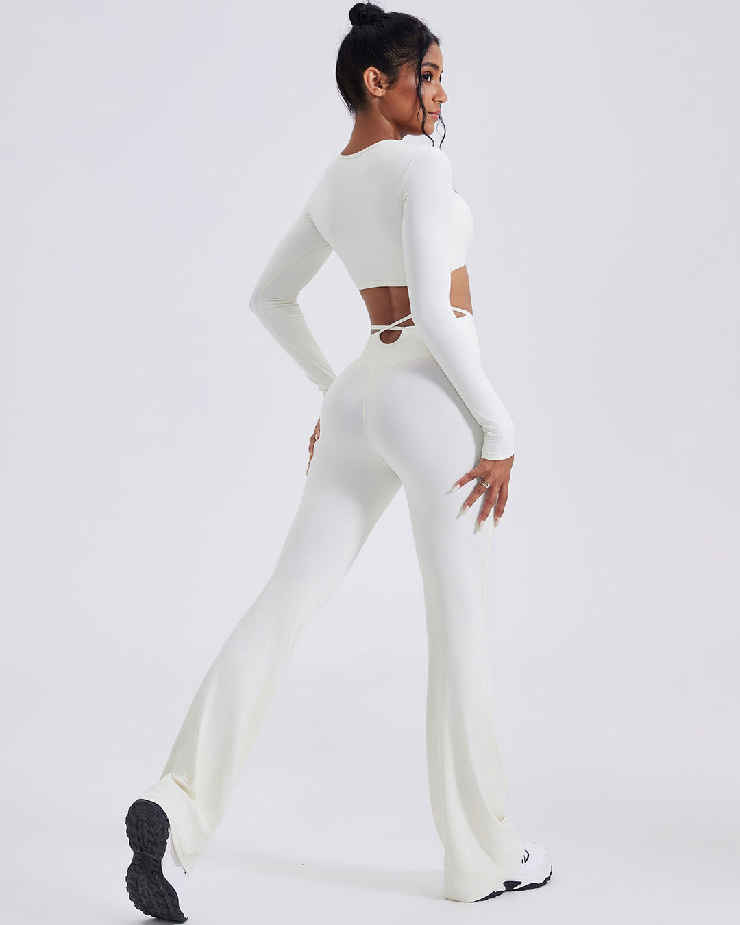Elise Flare Leggings - Cream