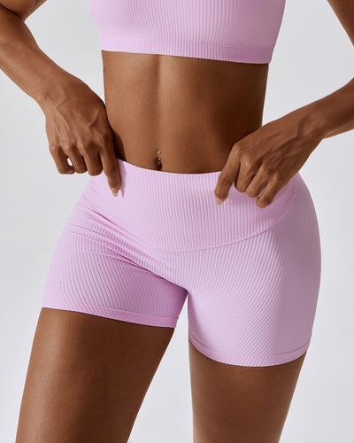 Erin Seamless Scrunch Shorts - Pink