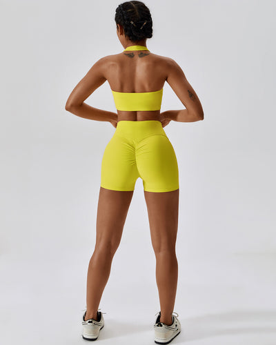 Erin Seamless Scrunch Shorts - Yellow