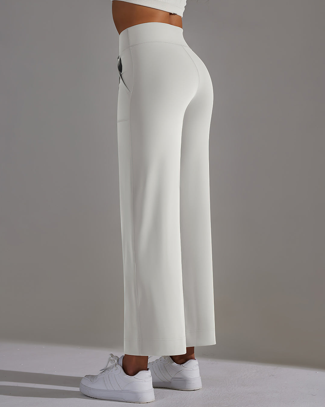 Fern Flare Pocket Leggings - Ash Dove