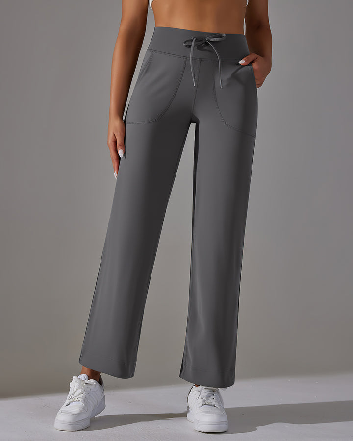 Fern Flare Pocket Leggings - Grey