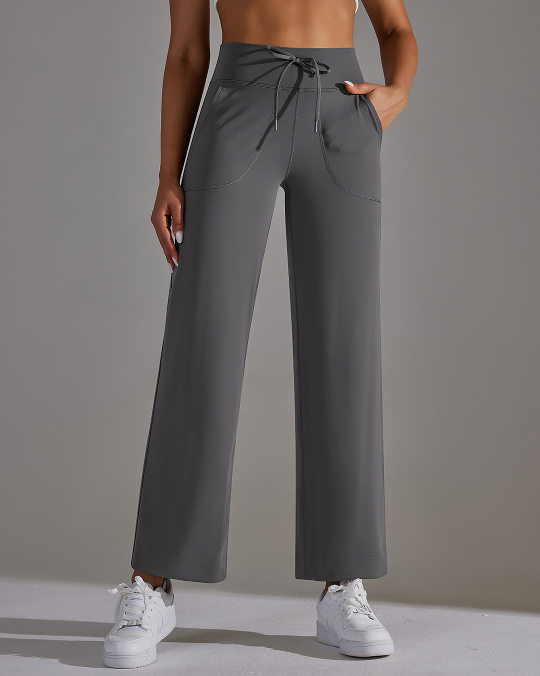 Fern Flare Pocket Leggings - Grey
