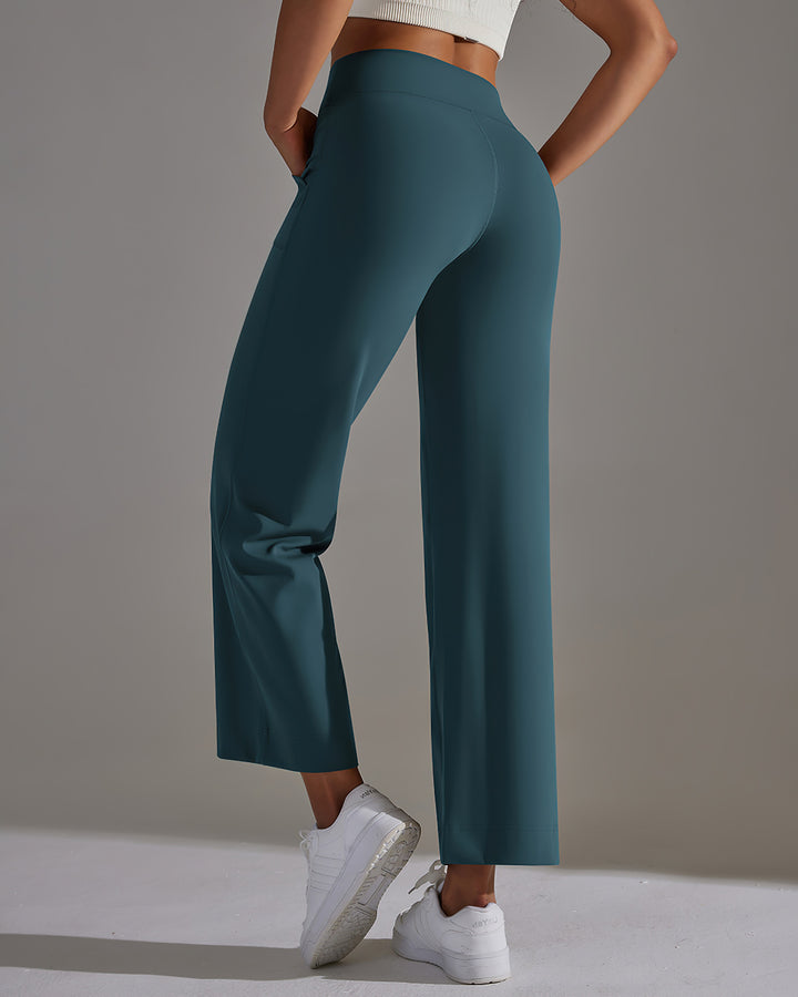 Fern Flare Pocket Leggings - Teal