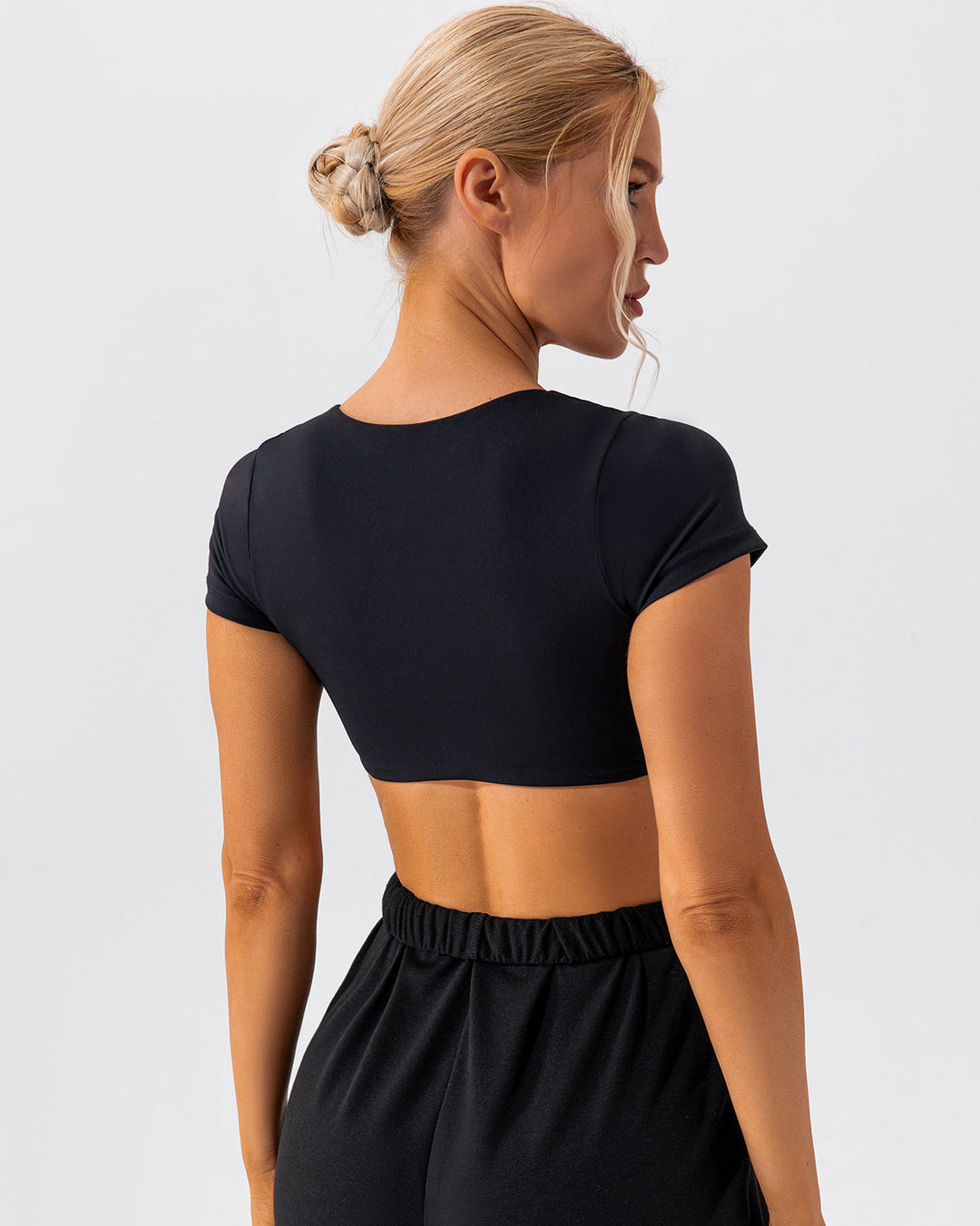 Fleur Crop Top - Black