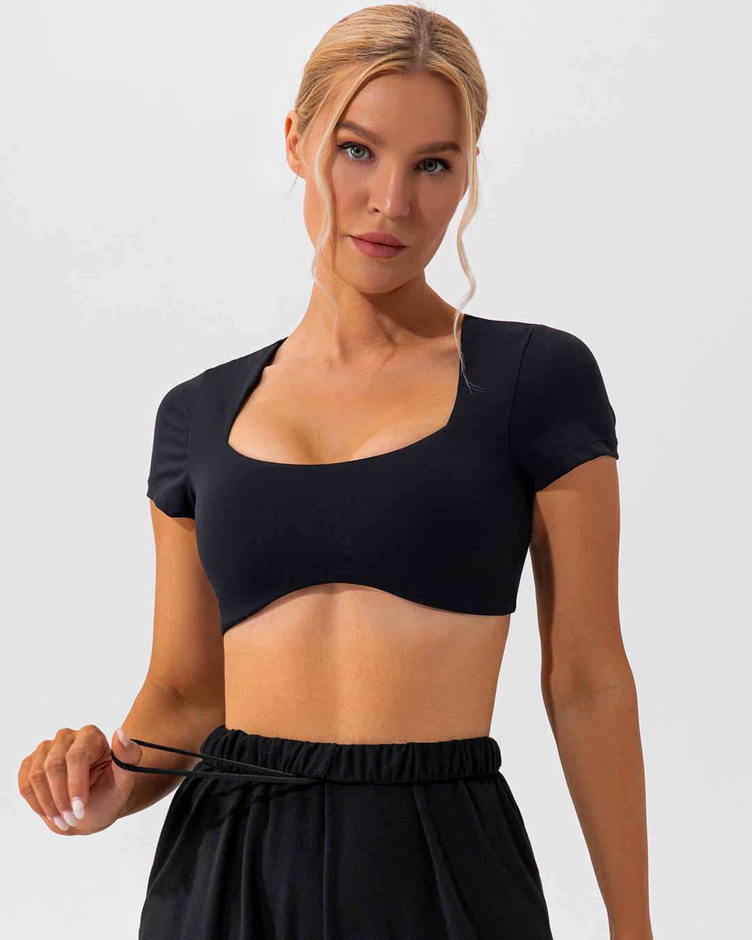 Fleur Crop Top - Black