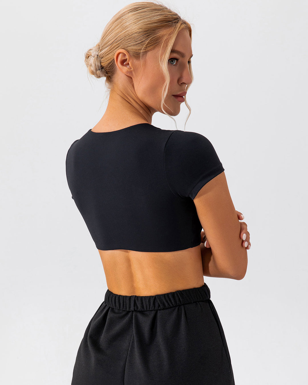 Fleur Crop Top - Black
