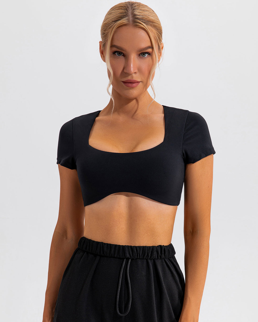 Fleur Crop Top - Black