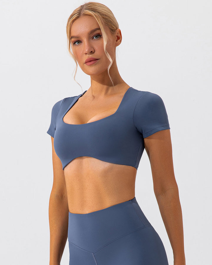 Fleur Crop Top - Blue