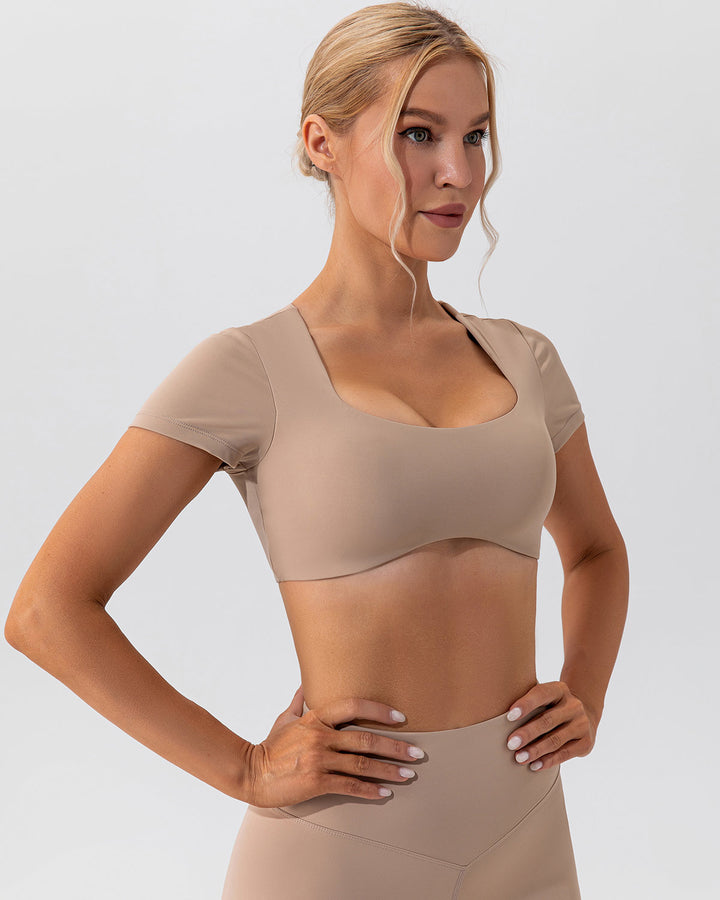 Fleur Crop Top - Mocha