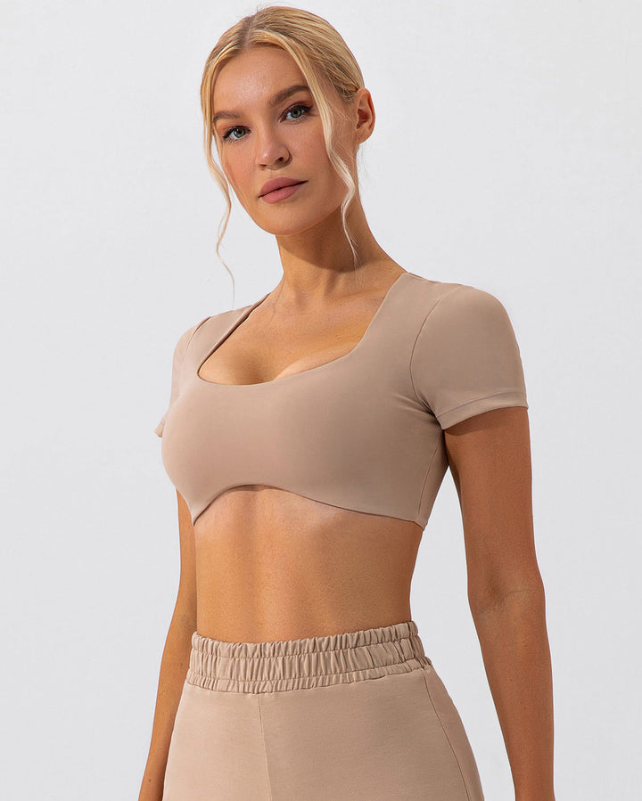 Fleur Crop Top - Mocha