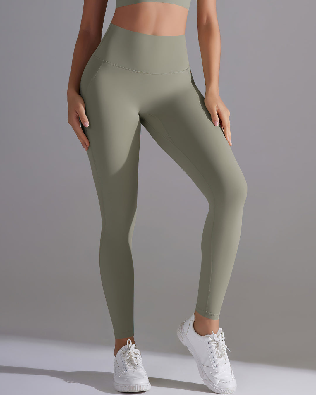 Giselle Seamless Leggings - Olive Gray