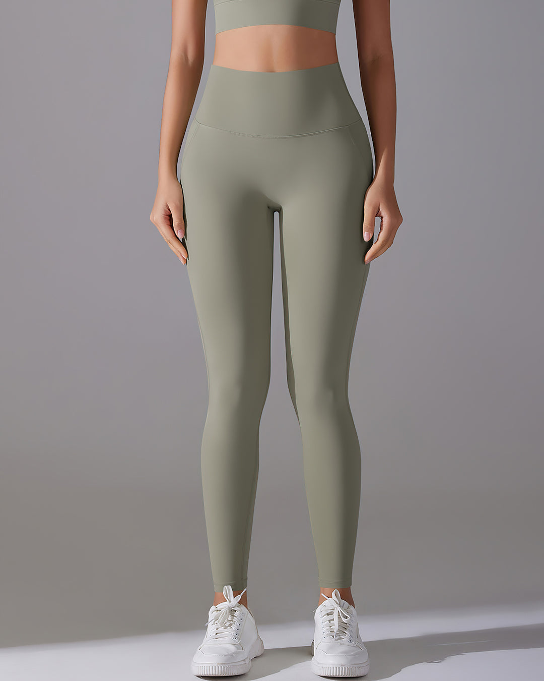 Giselle Seamless Leggings - Olive Gray