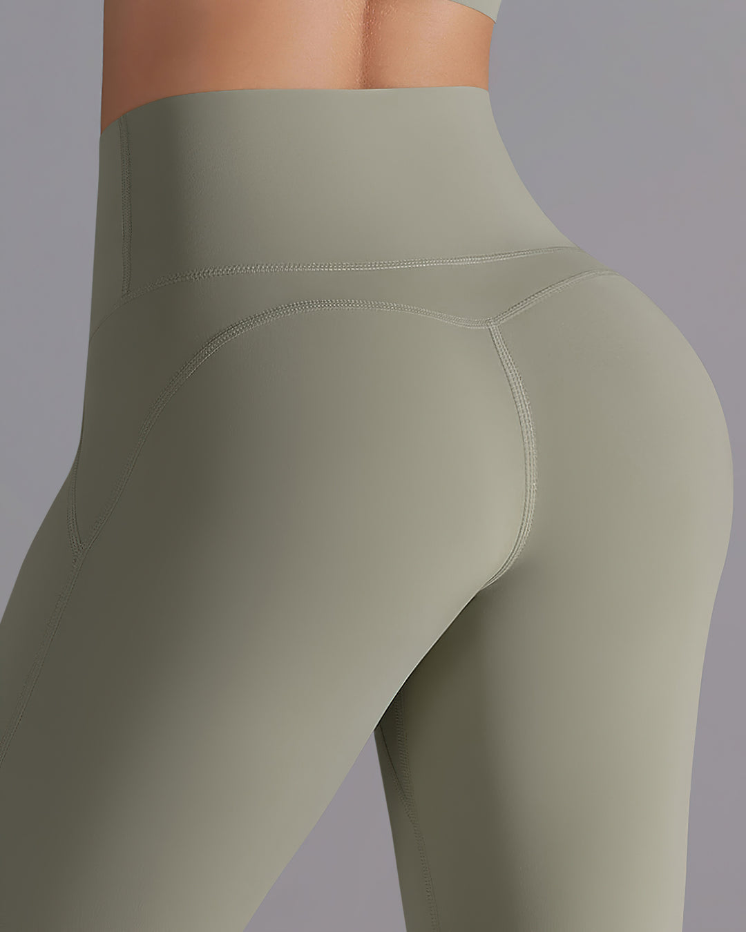 Giselle Seamless Leggings - Olive Gray