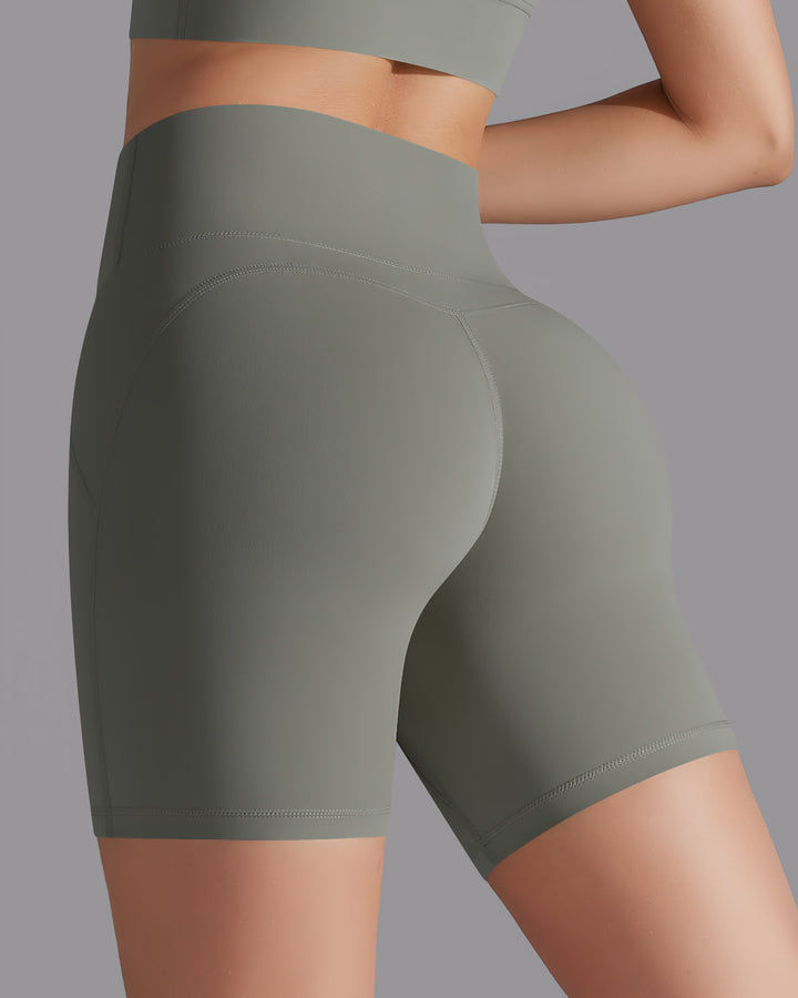 Giselle Seamless Shorts - Olive Gray