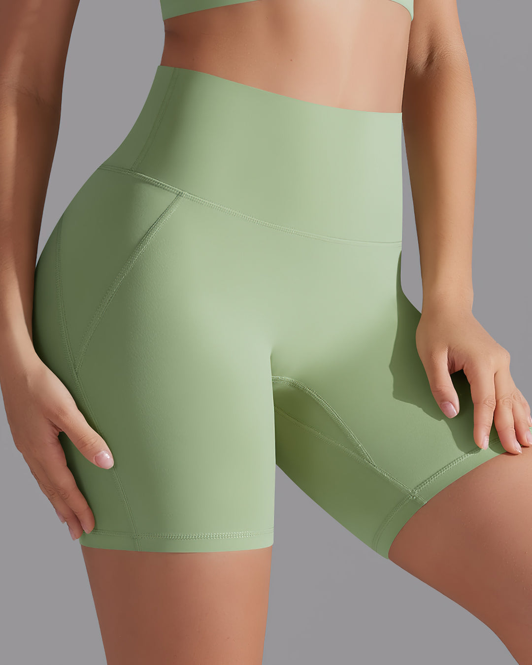 Giselle Seamless Shorts - Sage Green