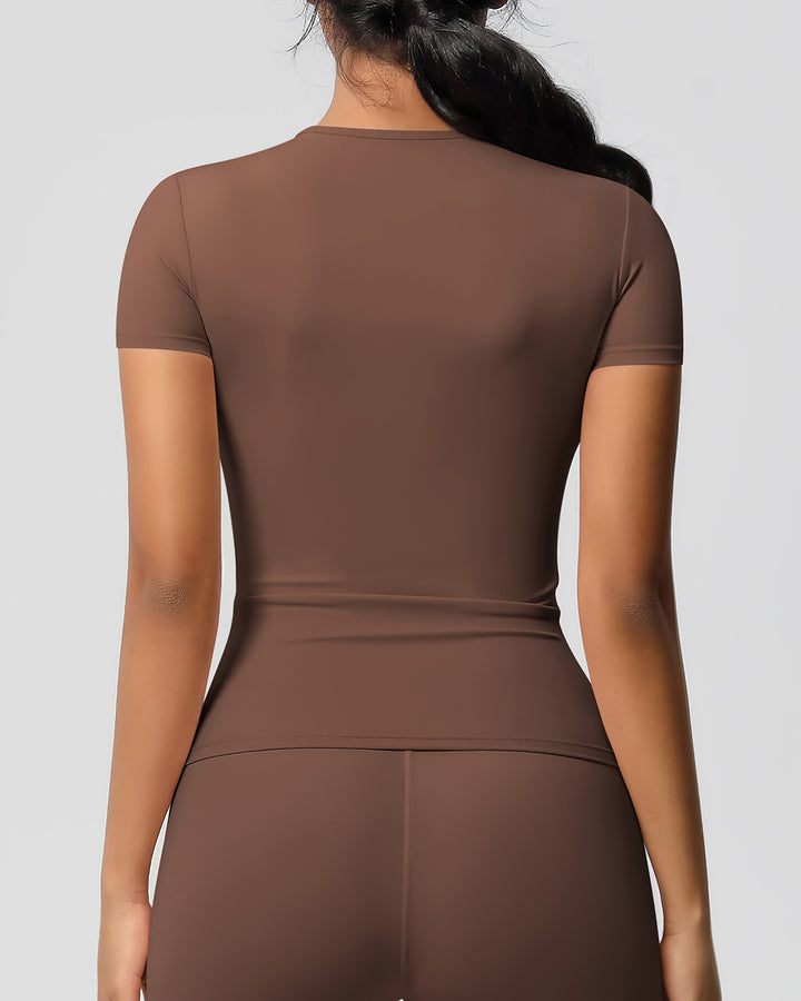 Gwen Active Top - Brown