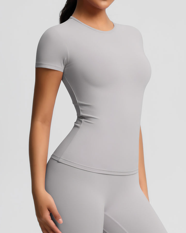 Gwen Active Top - Light Grey