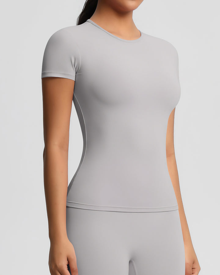 Gwen Active Top - Light Grey