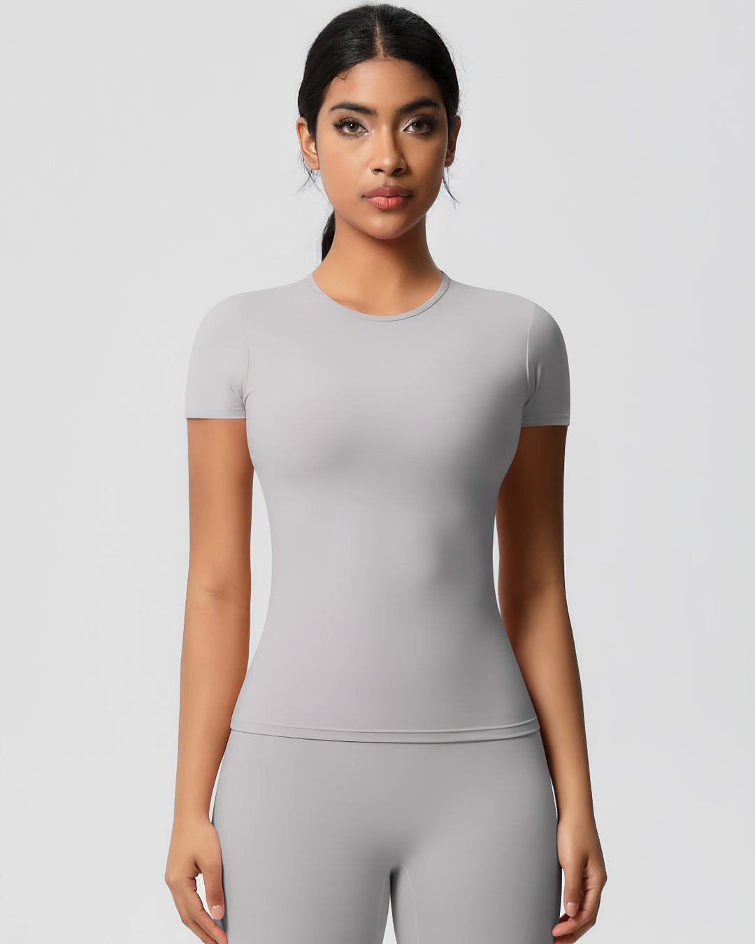 Gwen Active Top - Light Grey