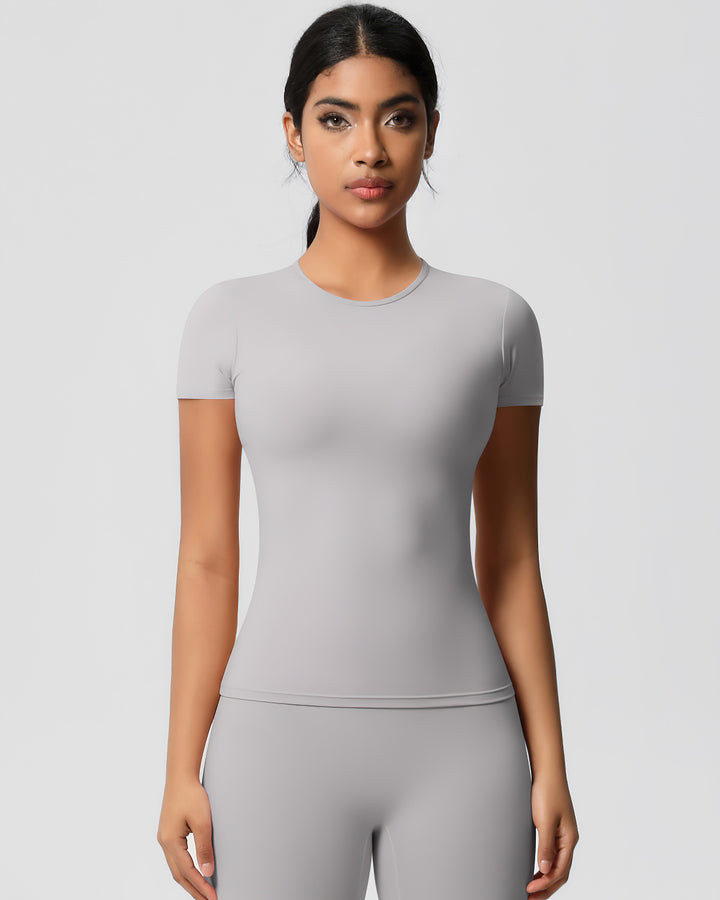 Gwen Active Top - Light Grey