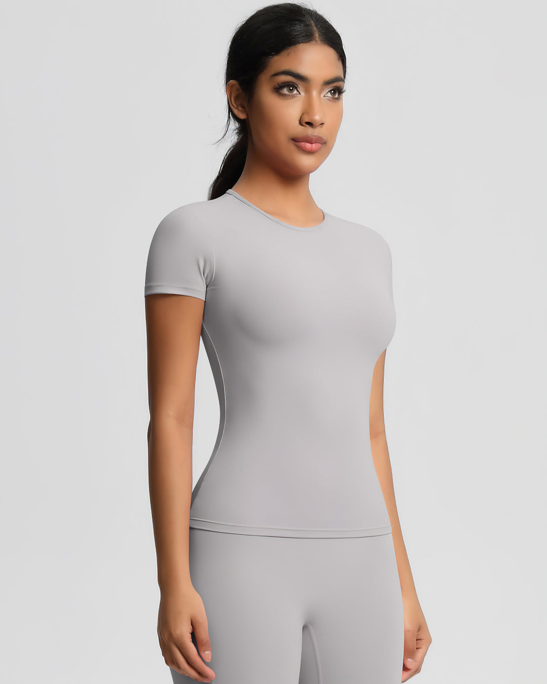 Gwen Active Top - Light Grey
