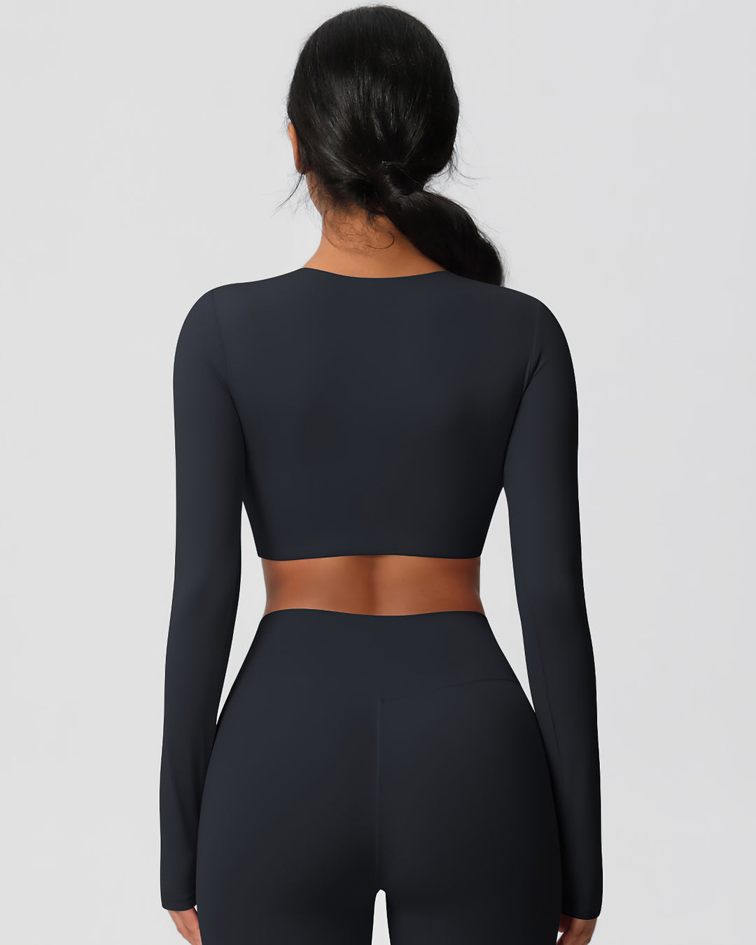 Gwen Cropped Long Sleeve - Black