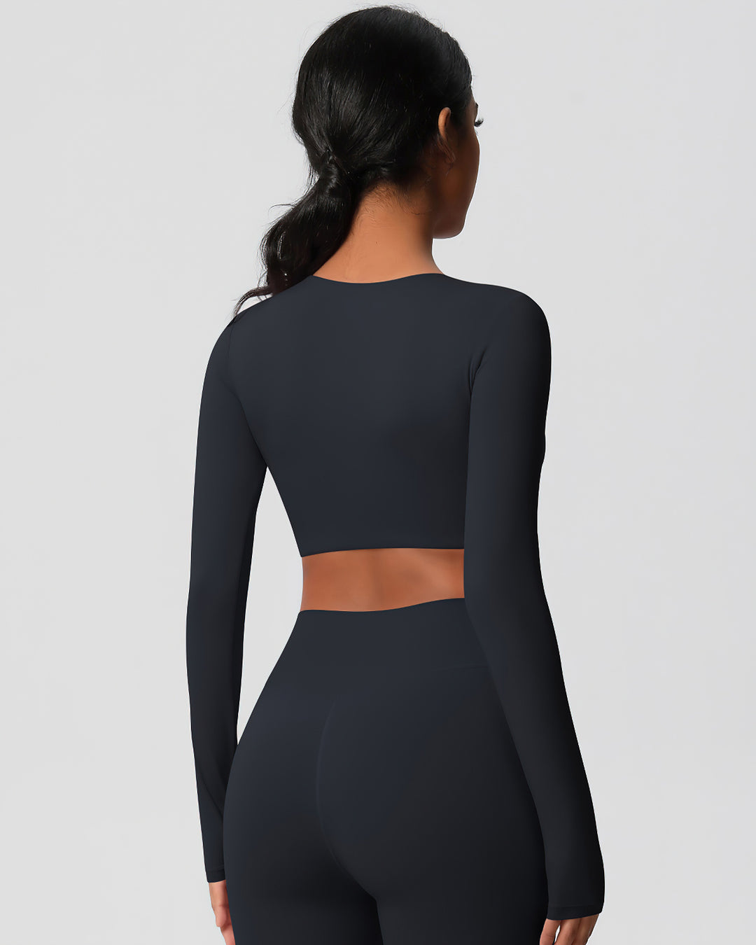 Gwen Cropped Long Sleeve - Black