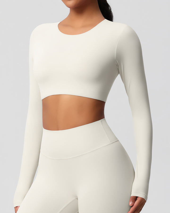 Gwen Cropped Long Sleeve - Cloud