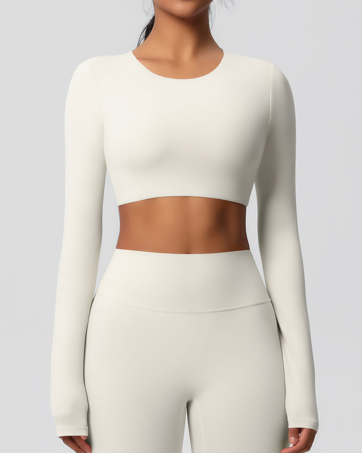 Gwen Cropped Long Sleeve - Cloud