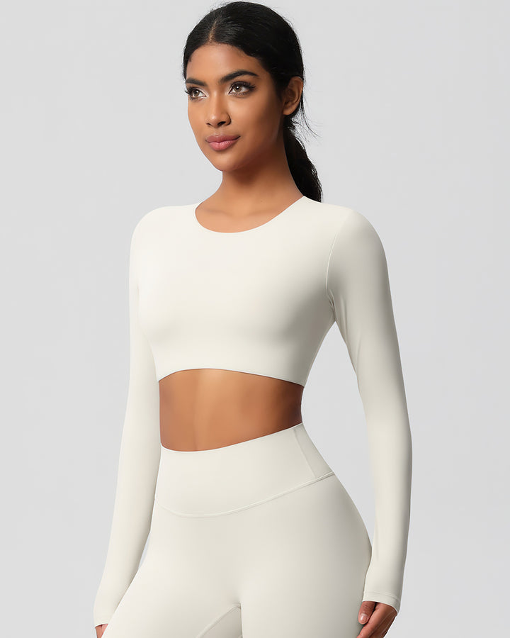 Gwen Cropped Long Sleeve - Cloud