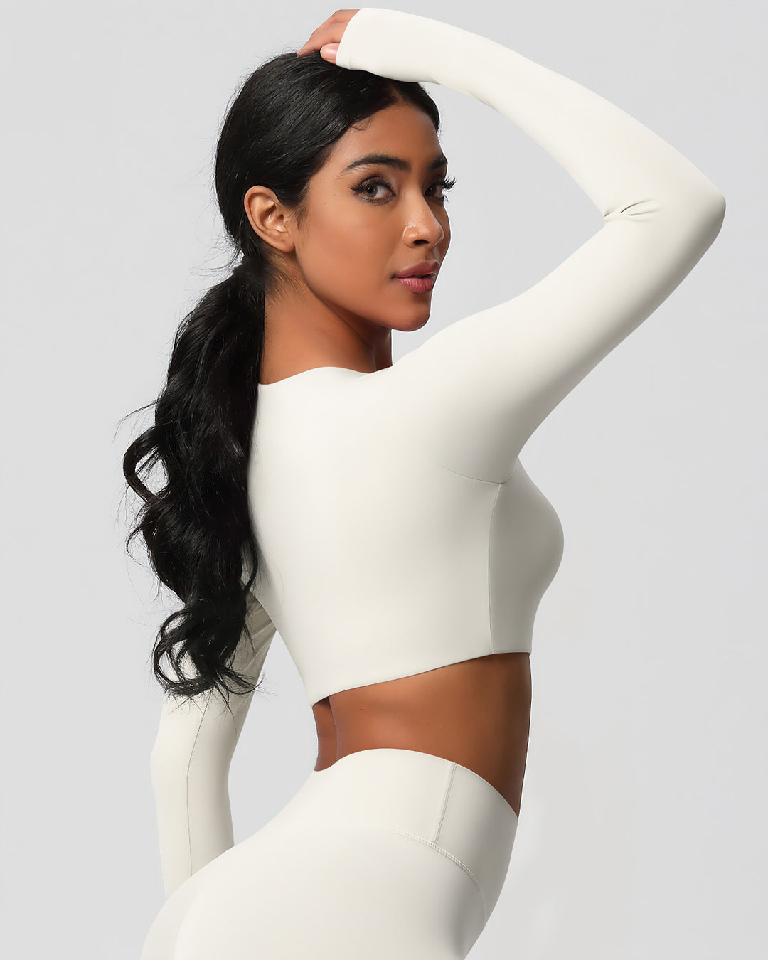 Gwen Cropped Long Sleeve - Cloud