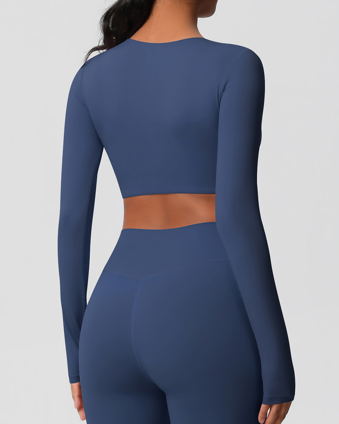 Gwen Cropped Long Sleeve - Navy