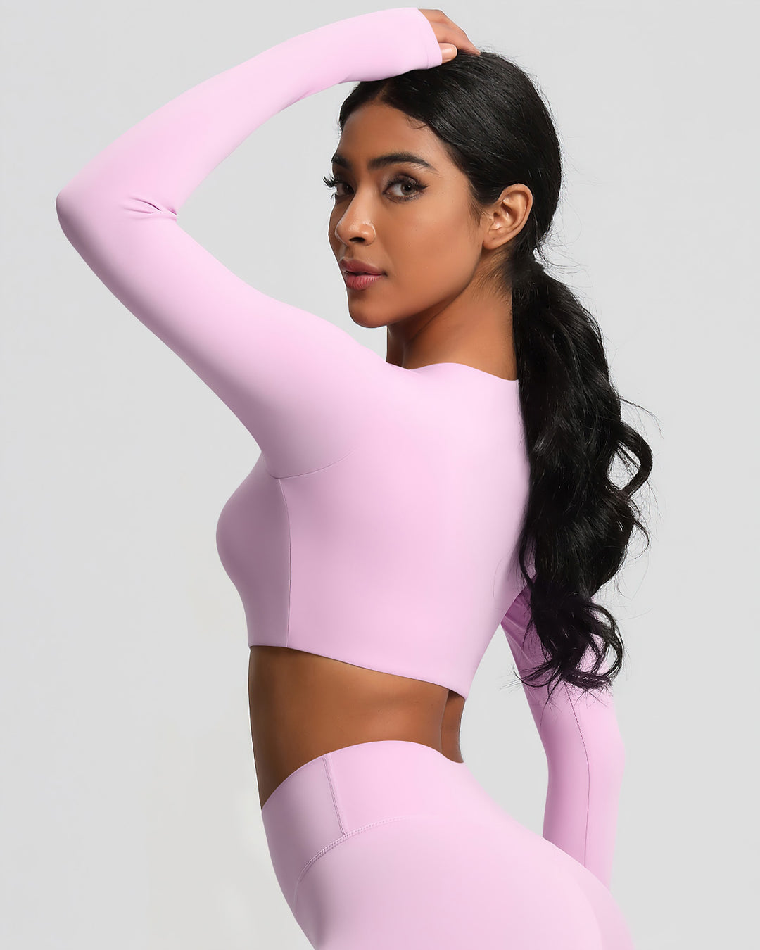 Gwen Cropped Long Sleeve - Pink
