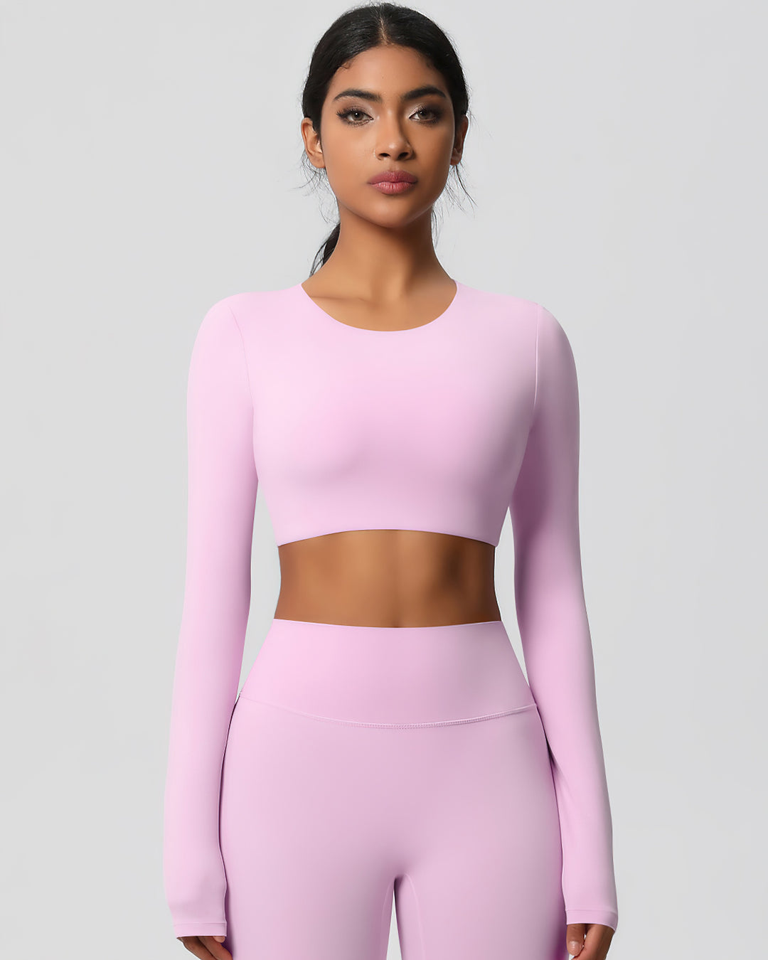 Gwen Cropped Long Sleeve - Pink