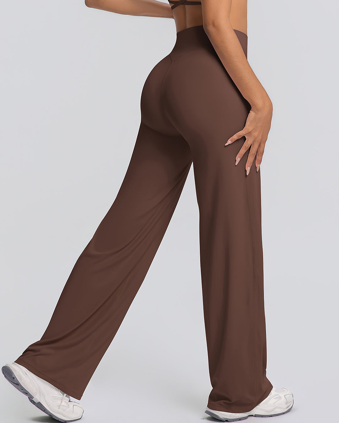 Gwen Flare Leggings - Brown