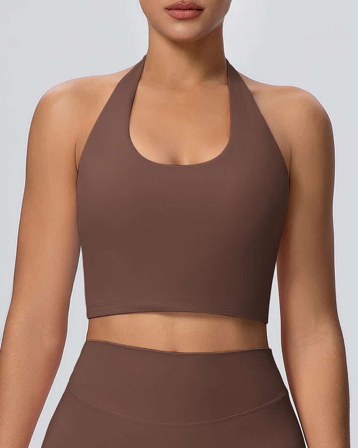 Gwen Halter Top - Brown
