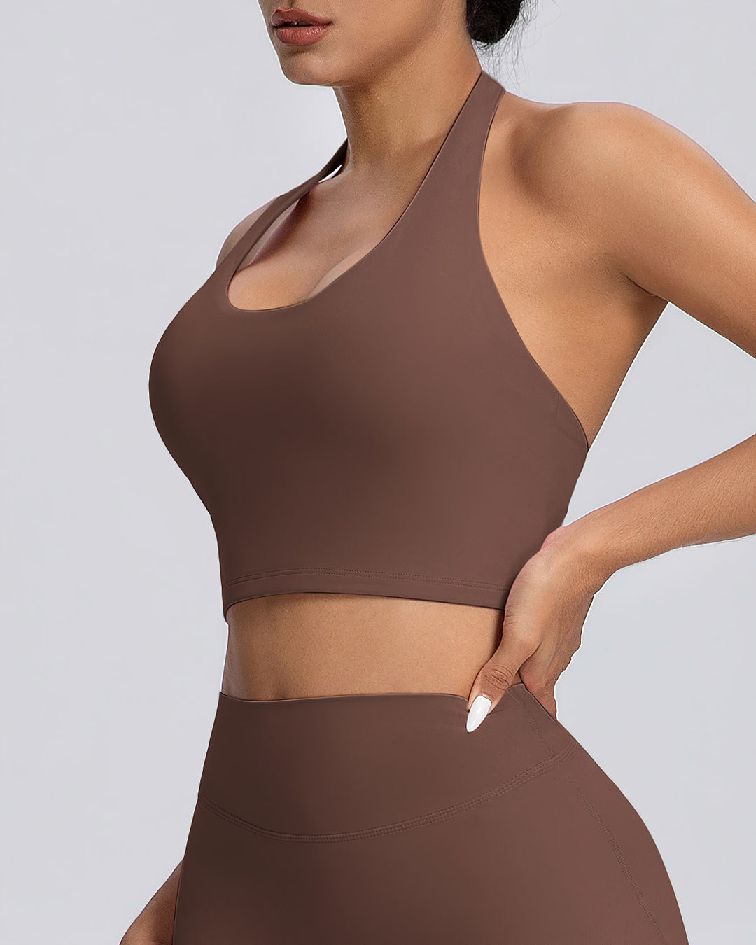 Gwen Halter Top - Brown