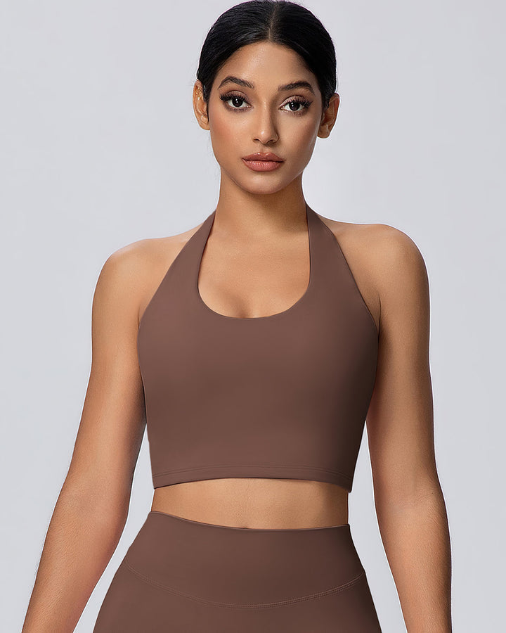 Gwen Halter Top - Brown