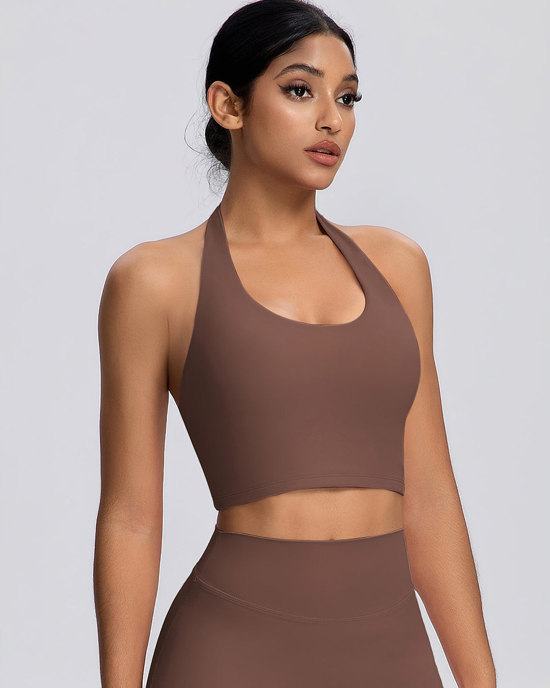 Gwen Halter Top - Brown