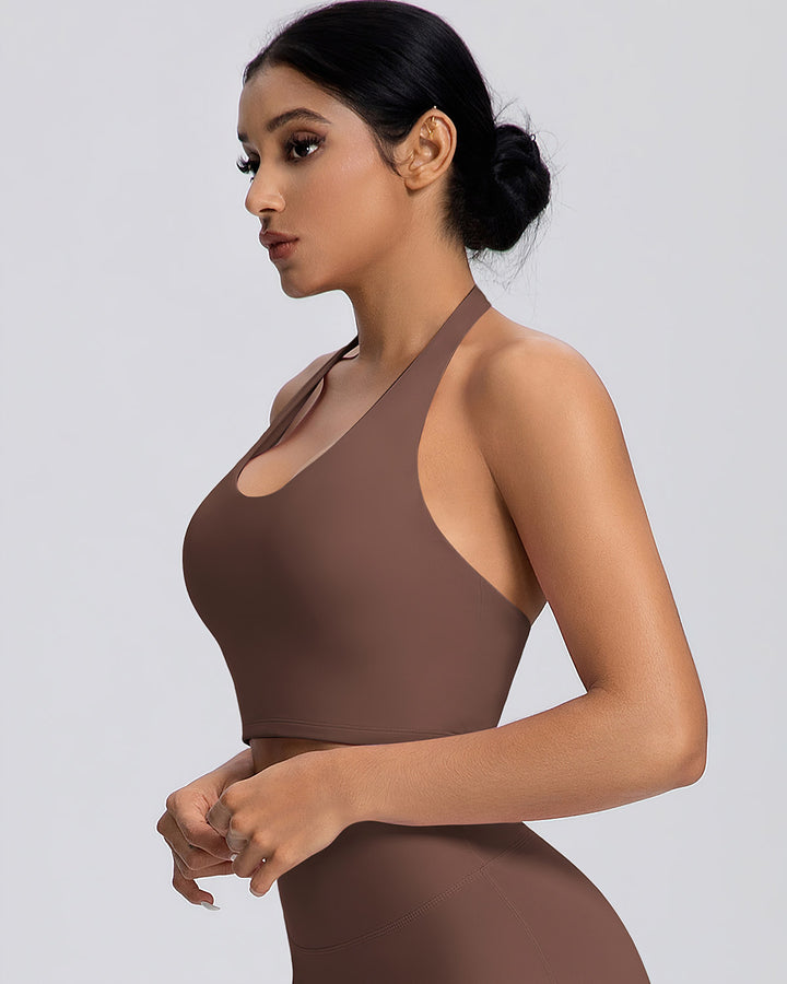 Gwen Halter Top - Brown
